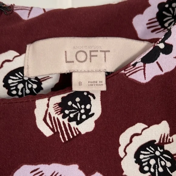 Loft floral dress size 8 - Picture 3 of 3